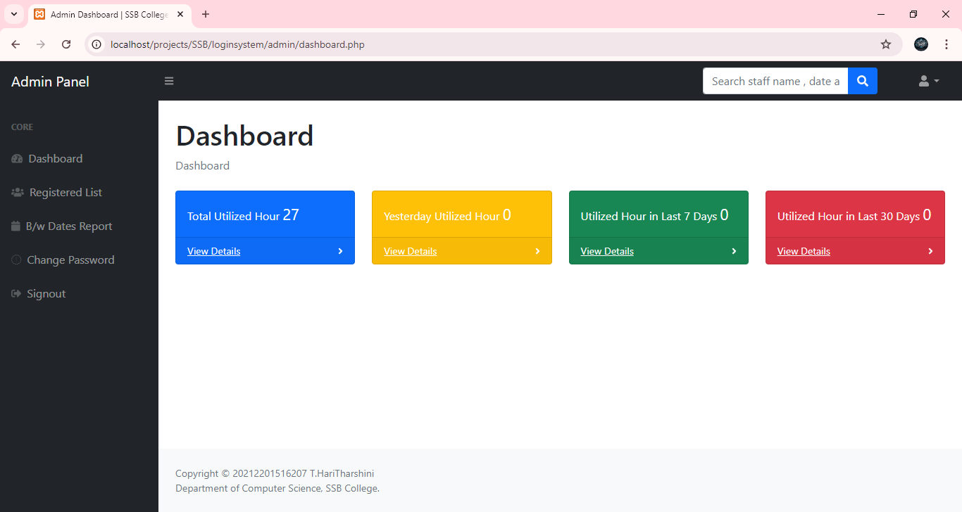 Admin Dashboard